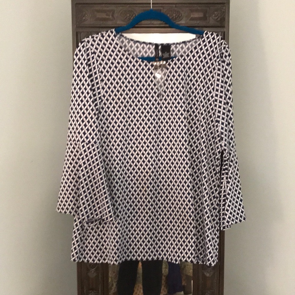 New Directions blouse with silver detail